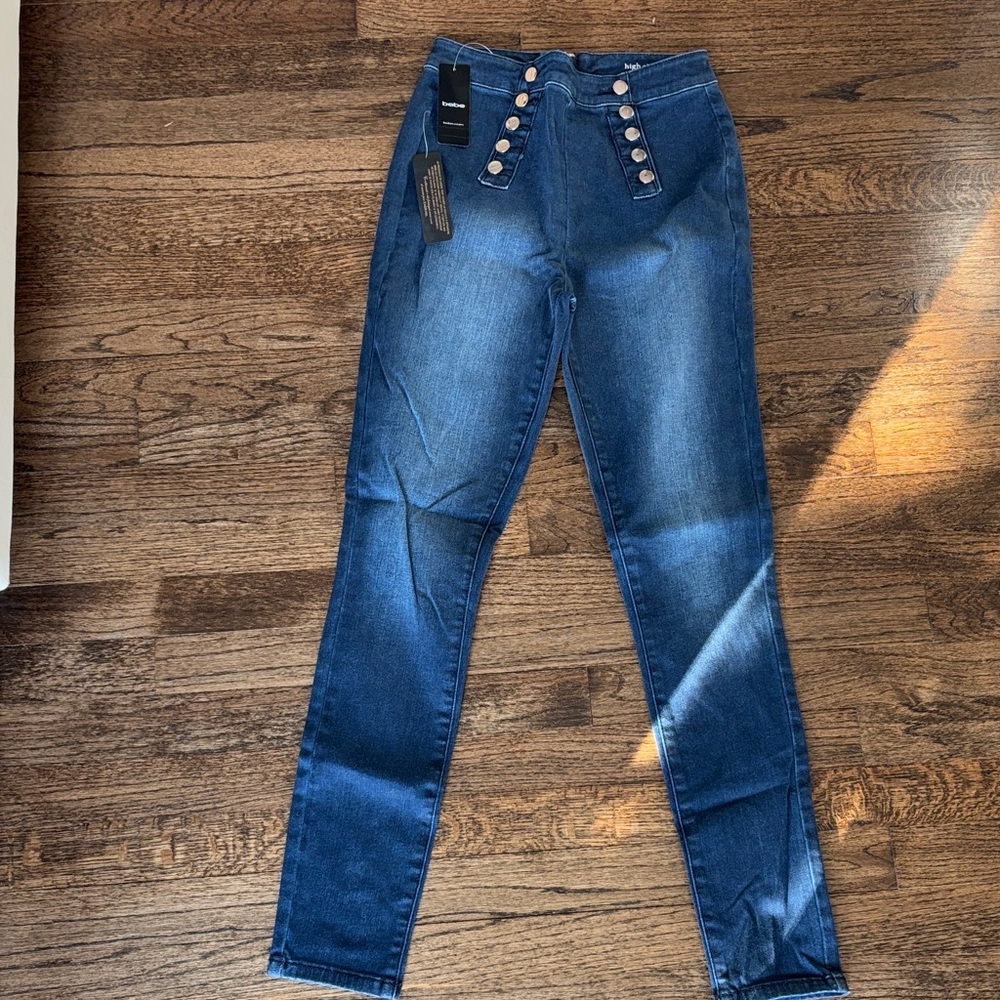 Women's Blue High-Waisted Jeans tags on perfect condition